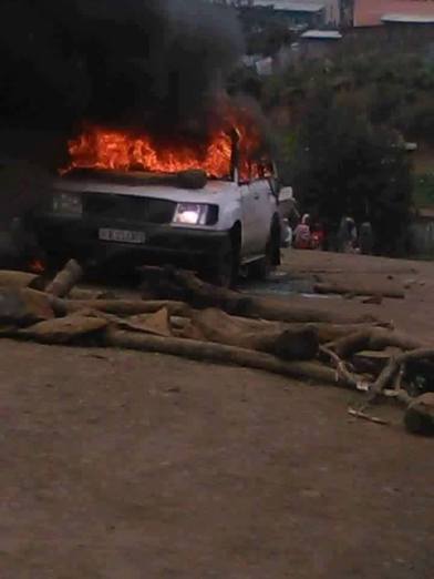car buring in Gondar